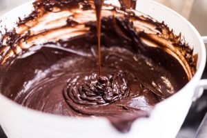 Mixing chocolate